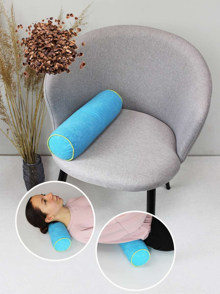 Изображение товара Подушка декоративная MATEX Валик Ecology Velours / 56-621 (светло-голубой)