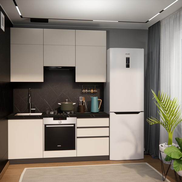 Изображение товара Кухонный гарнитур ВерсоМебель Эко Премиум 1.8 (кашемир/ст. тунис)