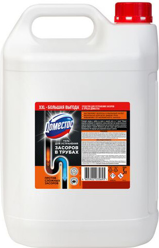 Изображение товара Средство для устранения засоров Domestos Для труб (5л)
