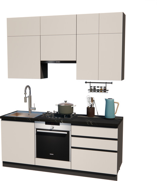 Изображение товара Кухонный гарнитур ВерсоМебель Эко Премиум 1.9 (кашемир/ст. тунис)