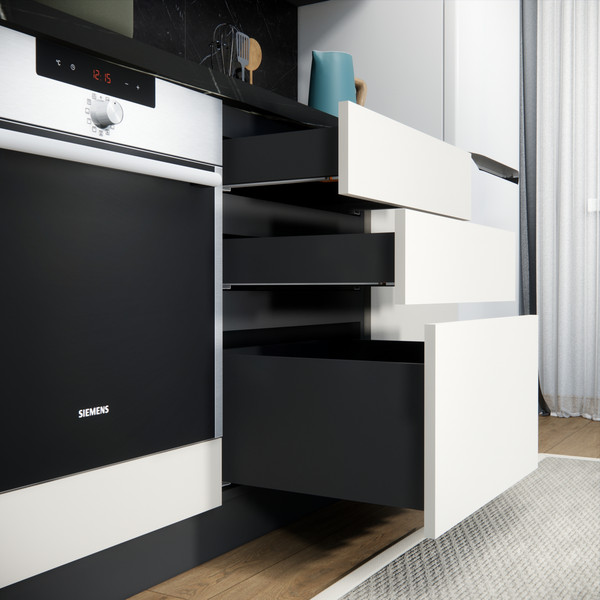 Изображение товара Кухонный гарнитур ВерсоМебель Эко Премиум 2.4 (белый фасадный/ст. тунис)