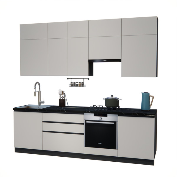 Изображение товара Кухонный гарнитур ВерсоМебель Эко Премиум 2.6 (кашемир/ст. тунис)