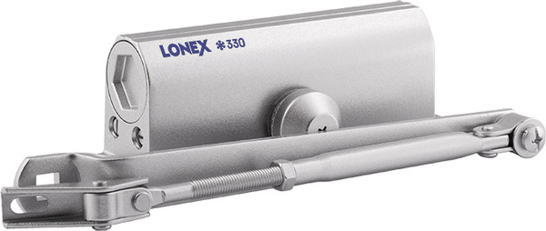 Изображение товара Доводчик с рычагом Нора-М Lonex 330 / 20000 (серебристый)
