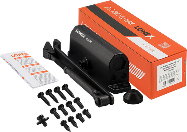 Изображение товара Доводчик с рычагом Нора-М Lonex 330 / 20004 (черный)