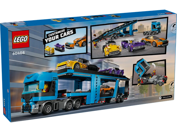 Изображение товара Конструктор Lego City Грузовик-автовоз со спортивными автомобилями / 60408