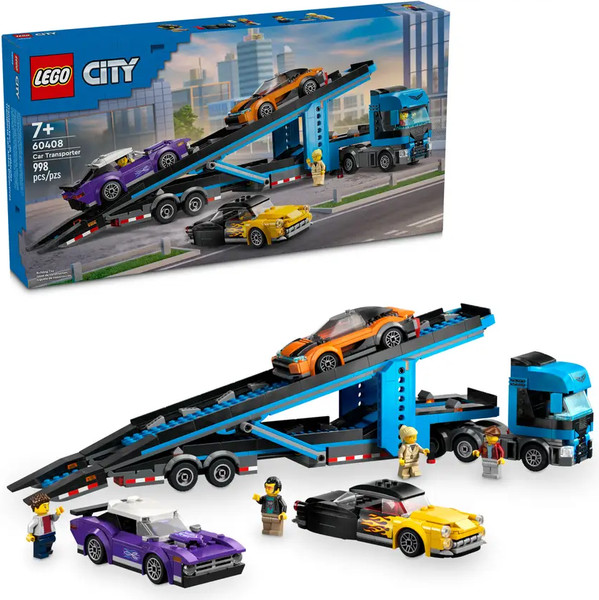Изображение товара Конструктор Lego City Грузовик-автовоз со спортивными автомобилями / 60408
