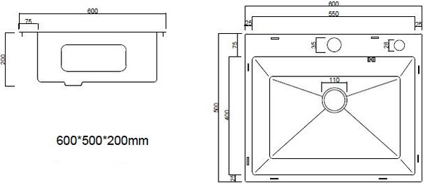 Изображение товара Мойка кухонная Arfeka Eco AR Decor Millet Grains 60x50 (сатин)
