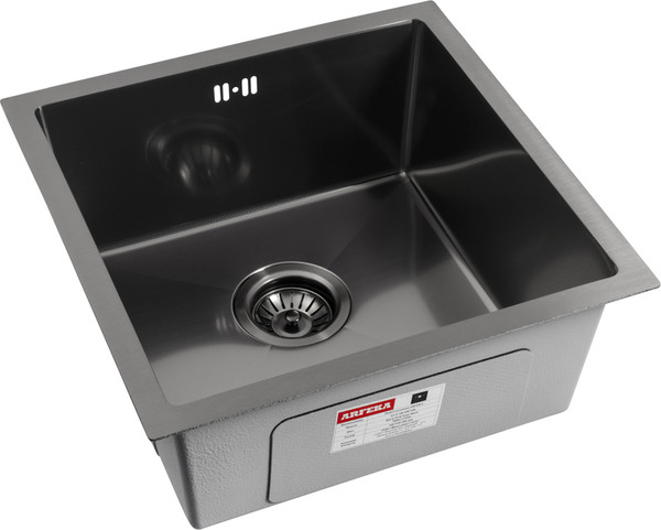 Изображение товара Мойка кухонная Arfeka Eco AR PVD Nano Decor Millet Grains 45x45 (черный)