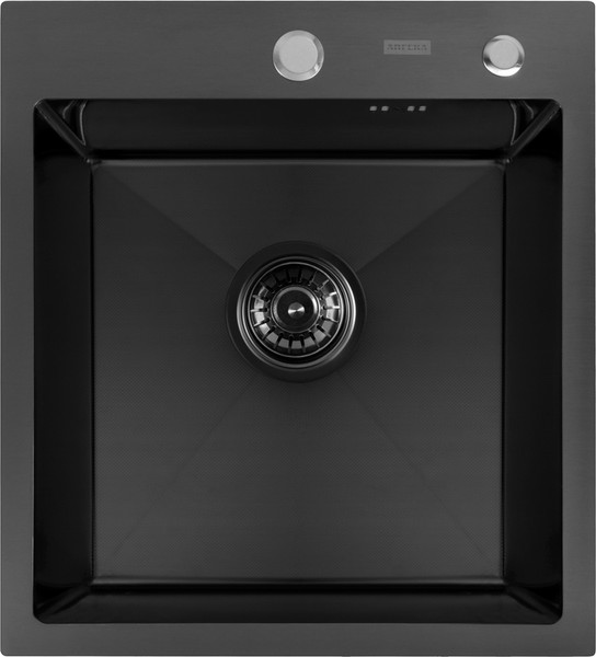 Изображение товара Мойка кухонная Arfeka Eco AR PVD Nano Decor Millet Grains 45x50 (черный)