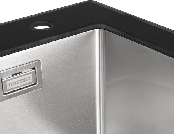 Изображение товара Мойка кухонная Arfeka Eco AR 50x50 (GS Black Glass+Satin)