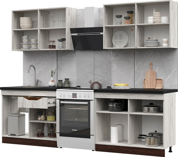 Изображение товара Кухонный гарнитур Стендмебель Паола 2.0 (венге/дуб крафт белый)