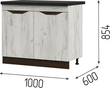 Изображение товара Кухонный гарнитур Стендмебель Паола 2.0 (венге/дуб крафт белый)