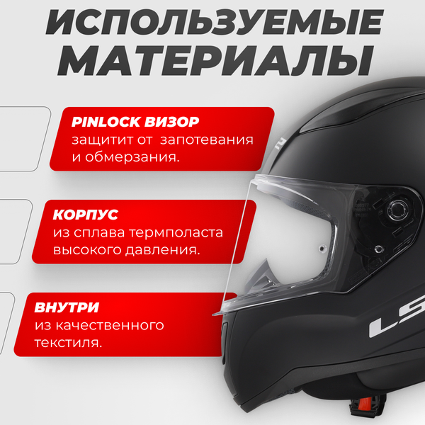 Изображение товара Мотошлем LS2 FF353 Rapid II Solid (3XL, черный матовый)