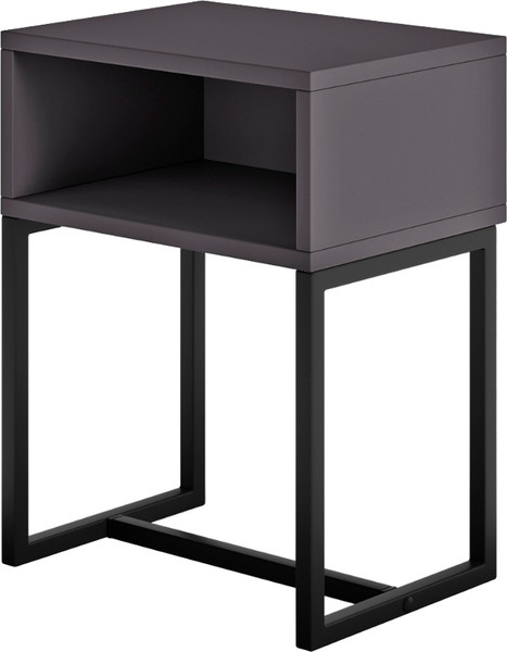 Изображение товара Прикроватная тумба Monofix Юнта С металлическими опорами (графит/черный)