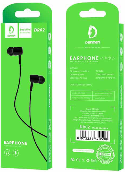 Изображение товара Наушники Denmen DR02 (черный)