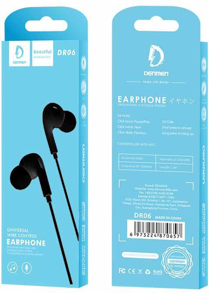 Изображение товара Наушники Denmen DR06 (черный)