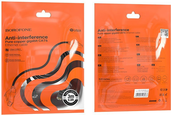 Изображение товара Кабель Borofone BUS01 (3м, черный)