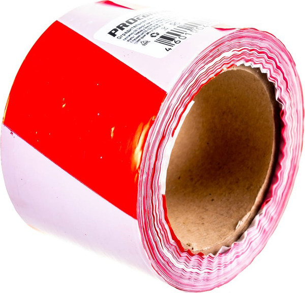 Изображение товара Лента сигнальная PROconnect 75ммx100м / 19-3135 (белый/крсный)