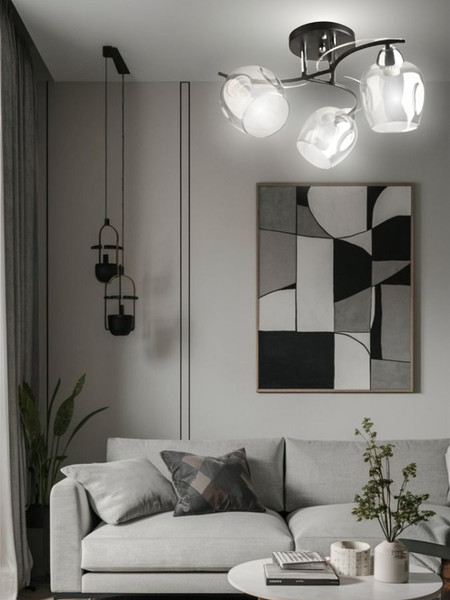 Изображение товара Люстра Aitin-Pro НПБ 02-3x60-101 / 8208/3A (черный/хром)