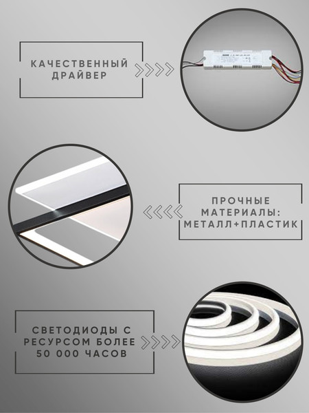 Изображение товара Потолочный светильник Aitin-Pro L24036-500 (белый/черный)