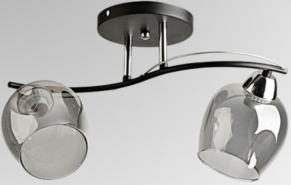 Изображение товара Потолочный светильник Aitin-Pro НПБ 02-2x60-101 / 8208/2A (черный/хром)