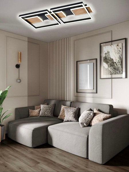 Изображение товара Люстра Aitin-Pro H9895/5 (черный/дерево)