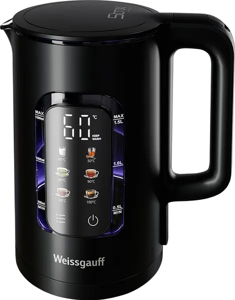 Изображение товара Электрочайник Weissgauff WK 1500 Db Touch BodyCool