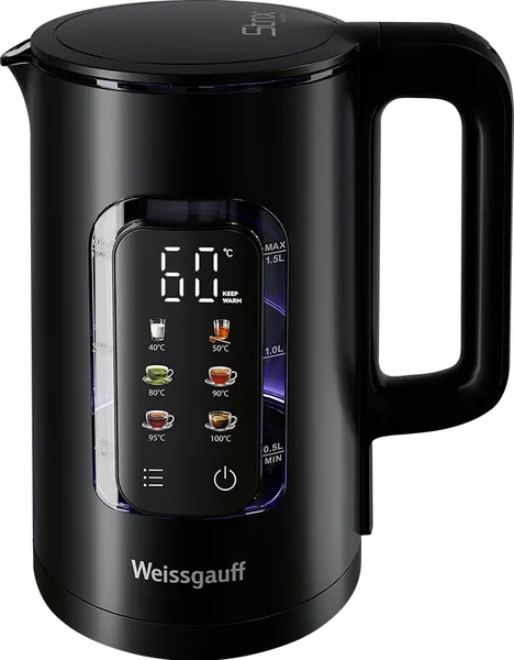 Изображение товара Электрочайник Weissgauff WK 1500 Db Touch BodyCool