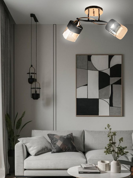 Изображение товара Потолочный светильник Aitin-Pro НПБ 02-2x60-101 / 7570/2 (золото/черный)