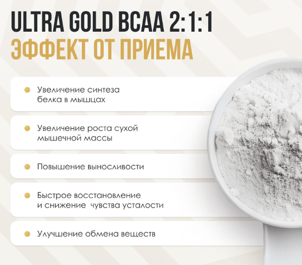 Изображение товара Аминокислоты BCAA Ultrasupps Ультра Голд 2:1:1 (300г, фруктовый пунш)