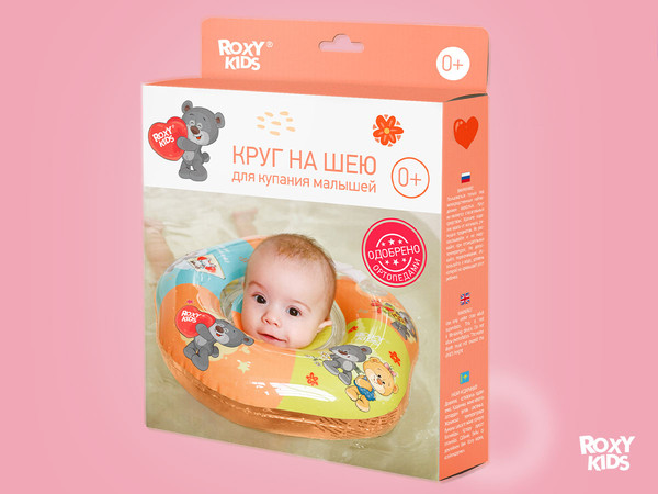 Изображение товара Круг для купания ROXY-KIDS Мишка Circus / RTT-002С
