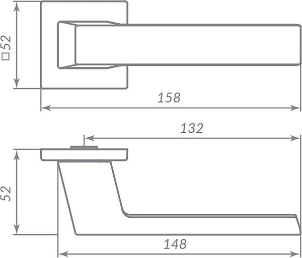 Изображение товара Ручка дверная Punto Diplomat K.ARC.Q52 SN-3 (матовый никель)