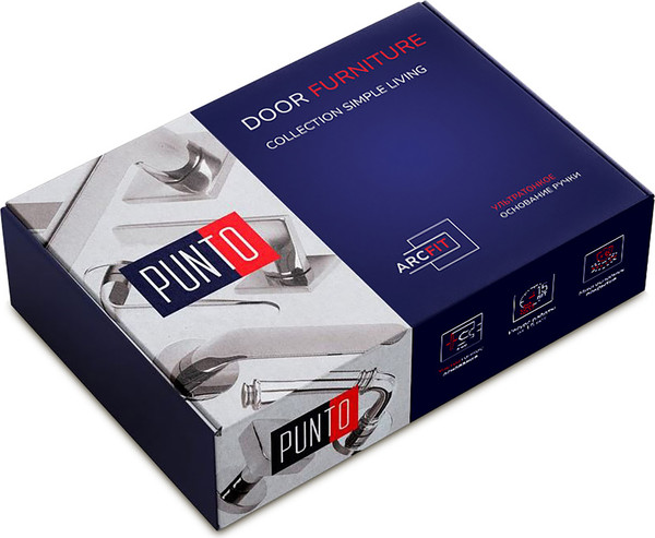 Изображение товара Ручка дверная Punto Diplomat K.ARC.Q52 SN-3 (матовый никель)