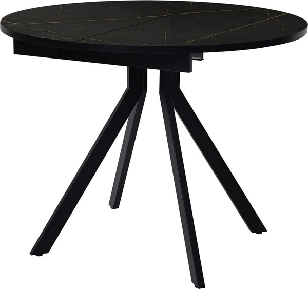 Изображение товара Обеденный стол Мир стульев Саен 47 100x100/40 (каспий черное золото/черный муар)