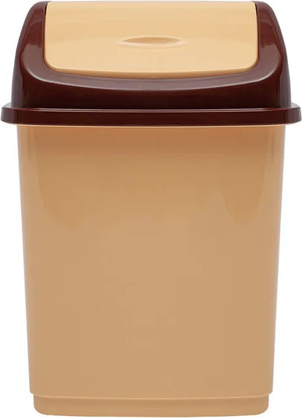 Изображение товара Мусорное ведро Эльфпласт Ромашка EP107 (1.5л, бежевый/коричневый)