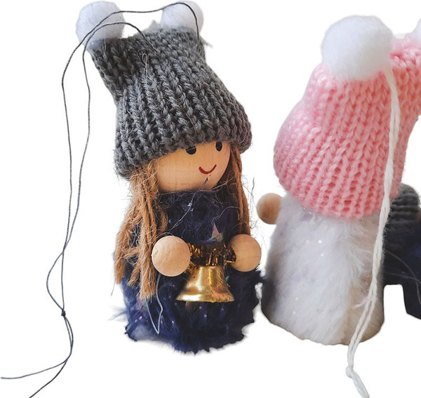 Изображение товара Набор елочных игрушек MONAMI Девочка с колокольчиком 12A-004 (4шт)