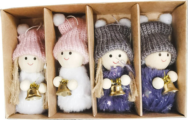 Изображение товара Набор елочных игрушек MONAMI Девочка с колокольчиком 12A-004 (4шт)