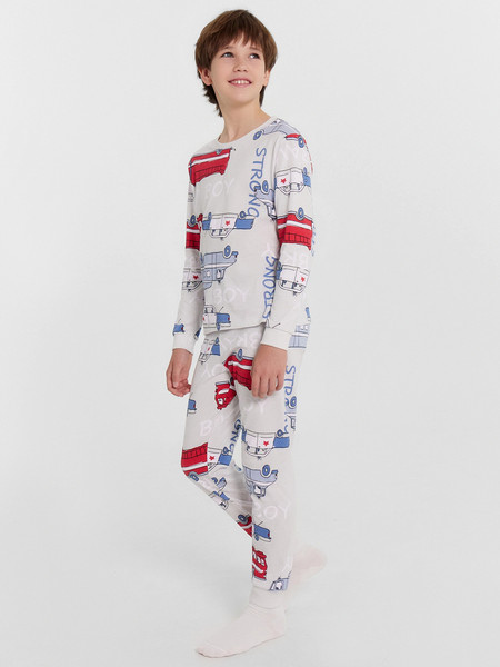 Изображение товара Пижама детская Mark Formelle 563311 (р.134-68, машинки на сером)
