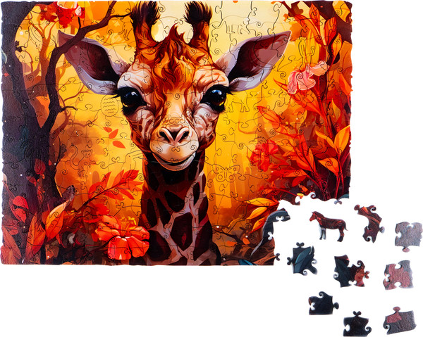 Изображение товара Пазл Woodary Little Giraffe / 3300