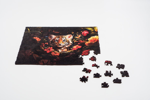 Изображение товара Пазл Woodary Baby Tiger / 3304