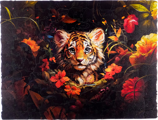 Изображение товара Пазл Woodary Baby Tiger / 3304