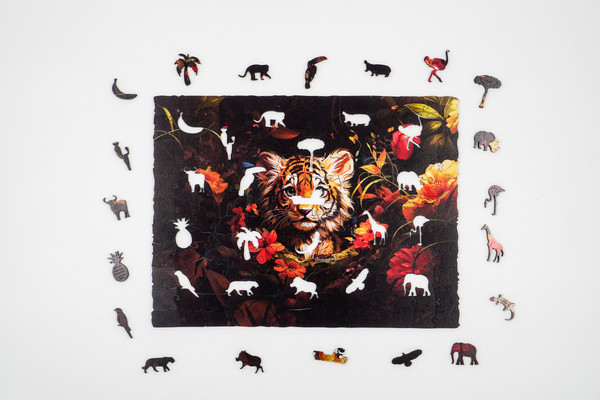 Изображение товара Пазл Woodary Baby Tiger / 3304