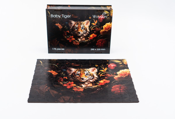 Изображение товара Пазл Woodary Baby Tiger / 3304