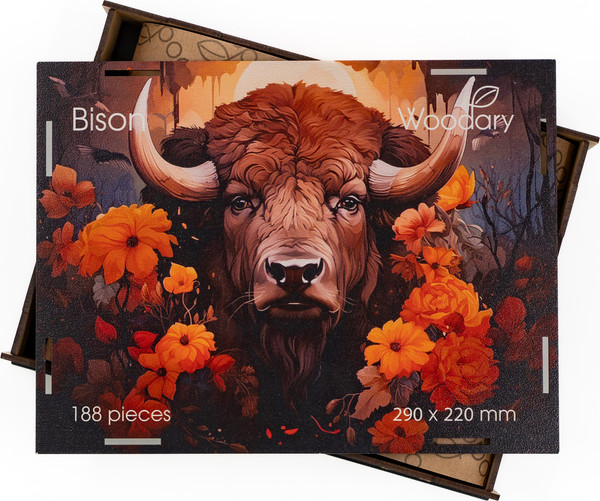 Изображение товара Пазл Woodary Bison / 3305