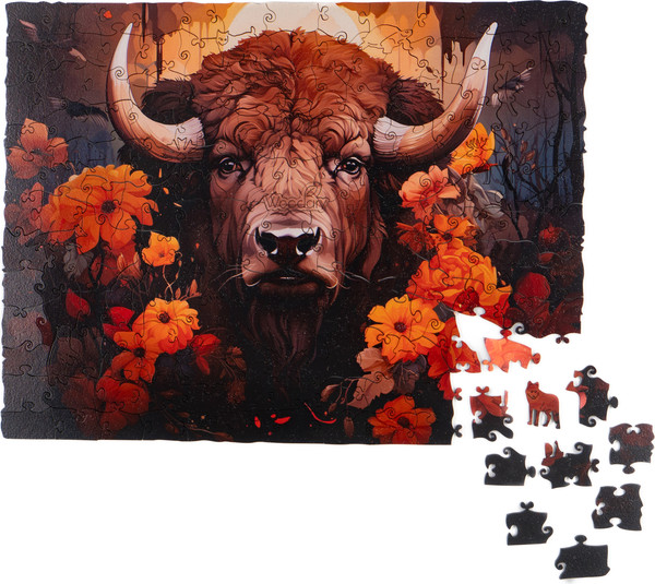 Изображение товара Пазл Woodary Bison / 3305