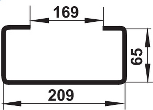 Изображение товара Держатель воздуховода Семь ветров Для плоского канала 204x60 / 86