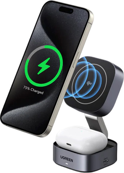 Изображение товара Зарядное устройство беспроводное Ugreen W702 / 35316 (серый)