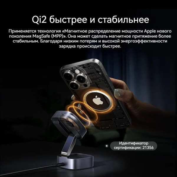 Изображение товара Зарядное устройство беспроводное Ugreen W702 / 35316 (серый)