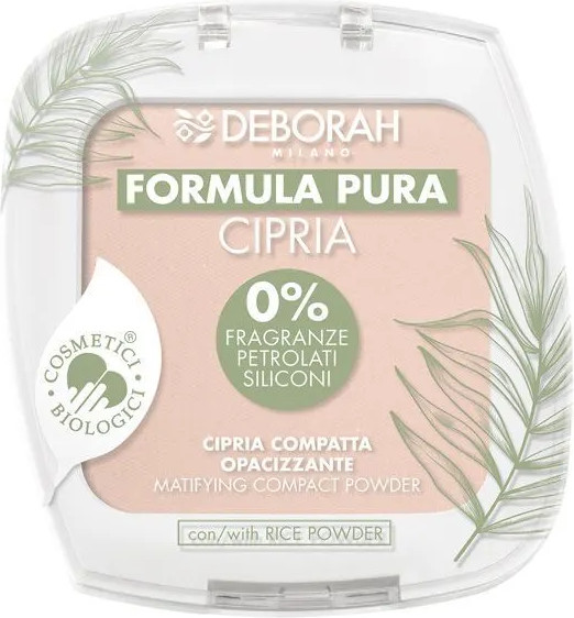 Изображение товара Пудра компактная Deborah Milano Formula Pura Matifying тон 01 (9г)