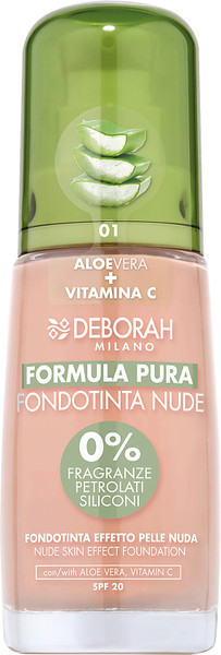 Изображение товара Тональный крем Deborah Milano Formula Pura Nude Foundation тон 01 (30мл)